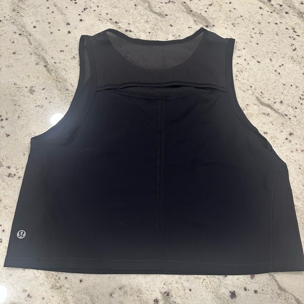 Black Sleeveless Athletic Top Lululemon sculpt tank